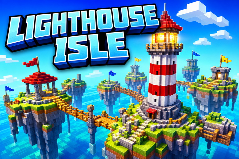 Bedwars Map Lighthouse preview for Minecraft Bedrock