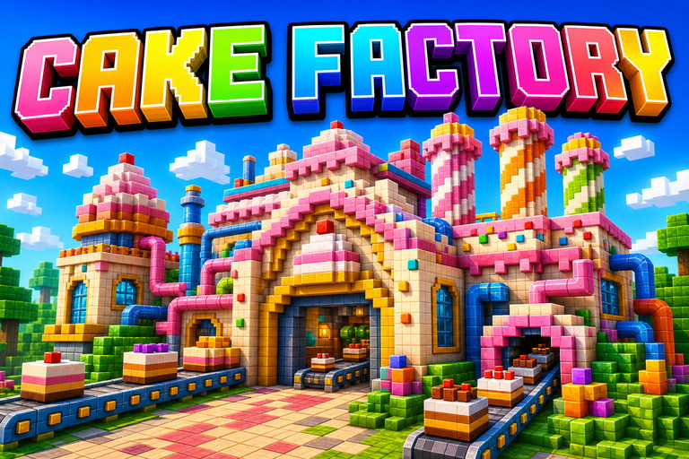 Cake Factory Tycoon preview for Minecraft Bedrock