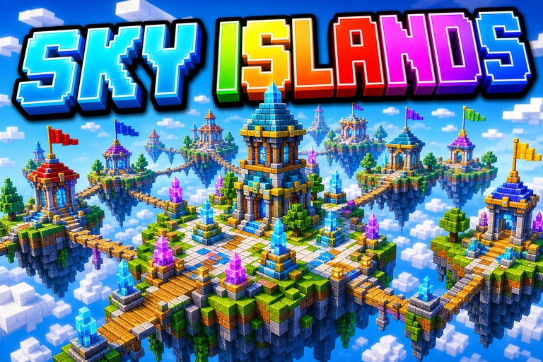 Floating Islands Server Spawn preview for Minecraft Bedrock