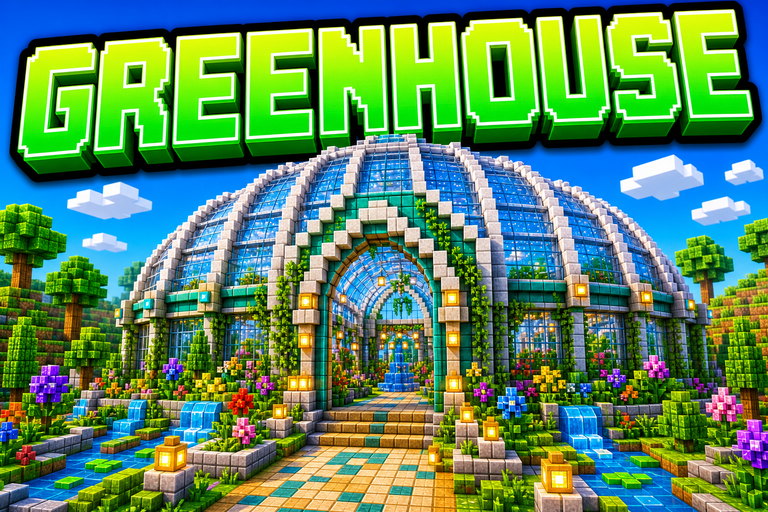 Greenhouse Schematic preview for Minecraft Bedrock