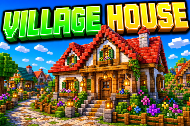 House next to village preview for Minecraft Bedrock