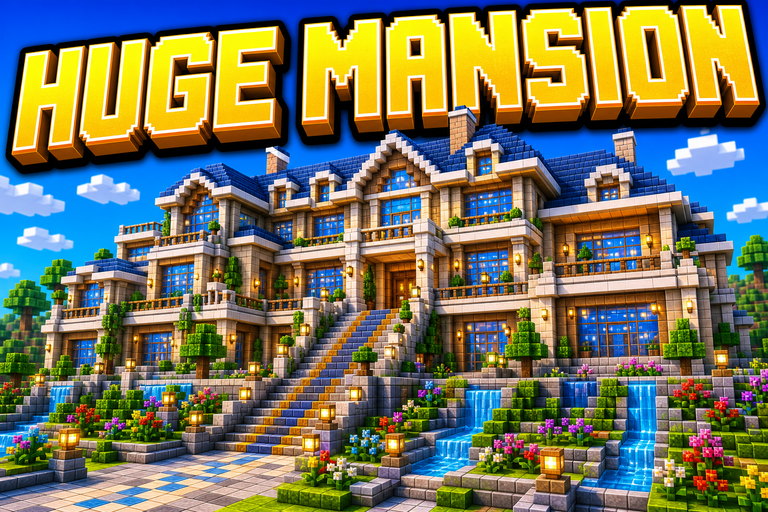Huge Mansion preview for Minecraft Bedrock