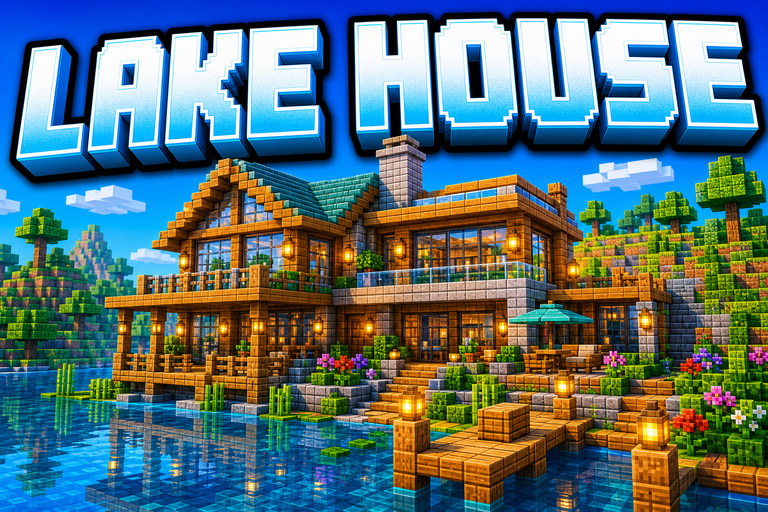 Lake House preview for Minecraft Bedrock