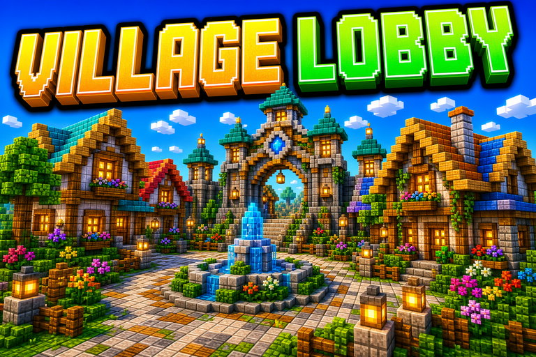 Lobby Map | Village preview for Minecraft Bedrock