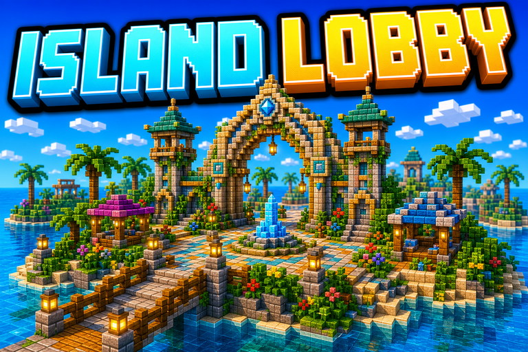 Lobby Minecraft Island preview for Minecraft Bedrock