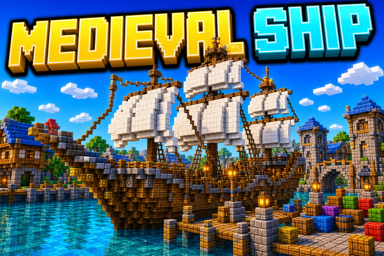 Medieval Ship Nef Bolgehest preview for Minecraft Bedrock