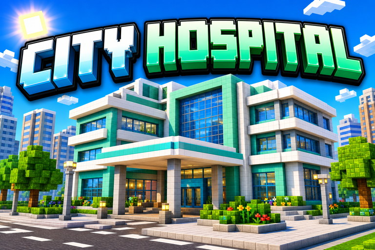 Modern hospital preview for Minecraft Bedrock