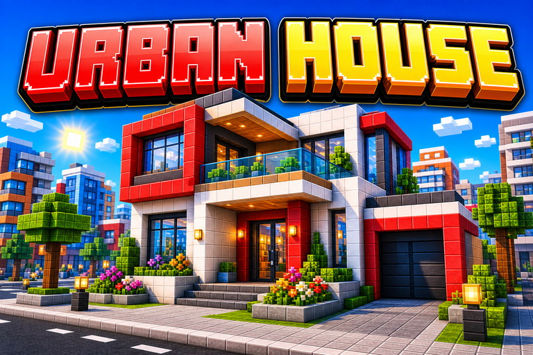 Modren house preview for Minecraft Bedrock