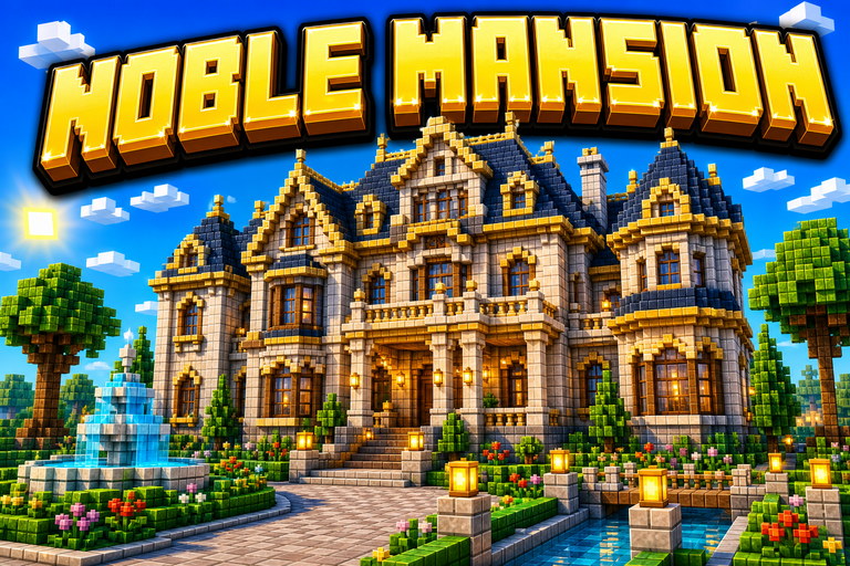 Noble Medieval / Victorian Mansion preview for Minecraft Bedrock