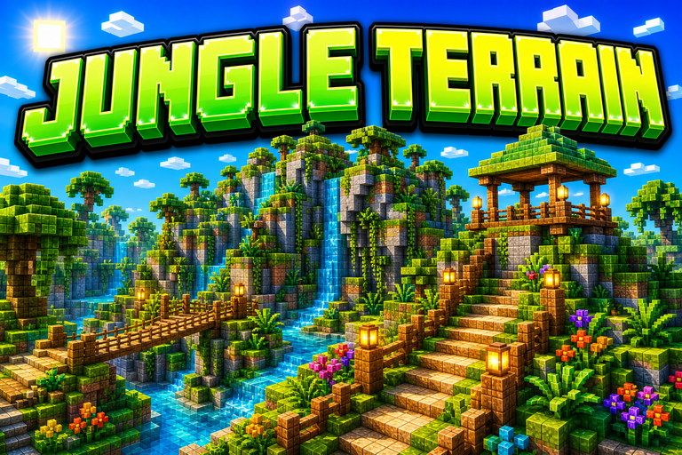 Pixelmon Safari & Custom Terrain preview for Minecraft Bedrock