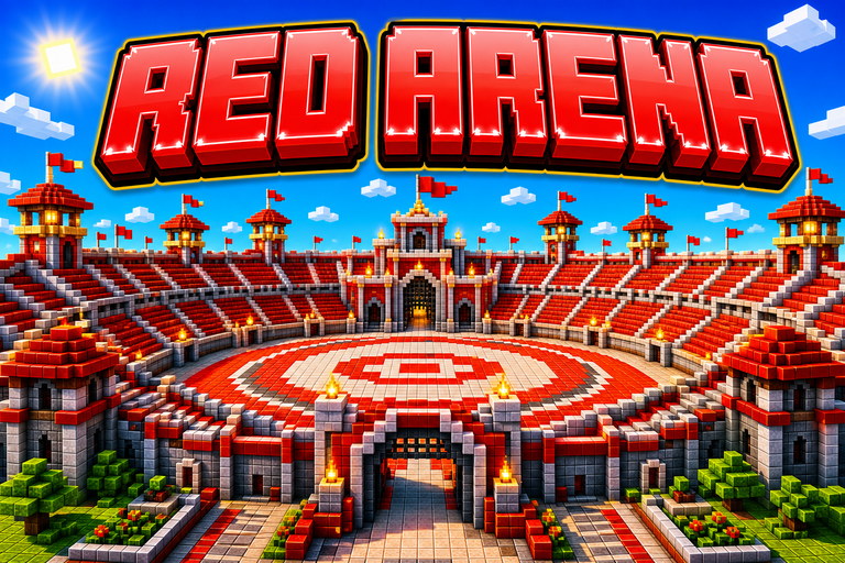 Red Arena preview for Minecraft Bedrock