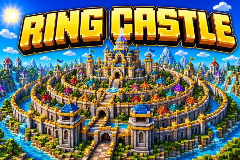 Ringed City-like Castle preview for Minecraft Bedrock