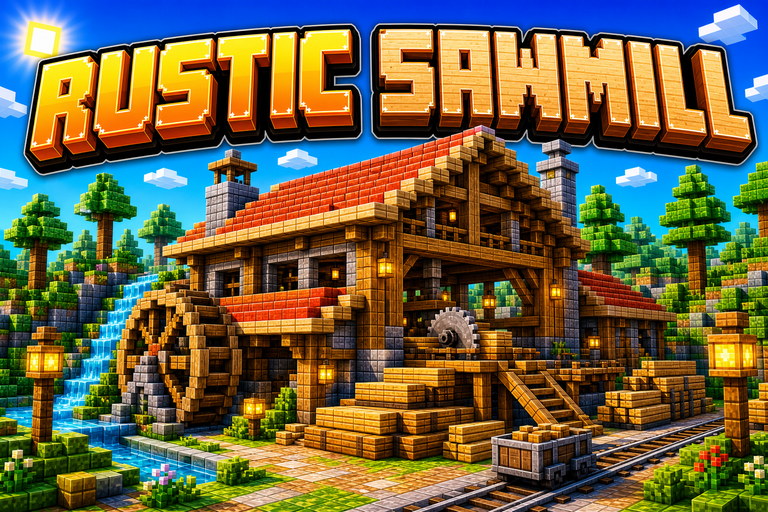 Rustic Sawmill preview for Minecraft Bedrock