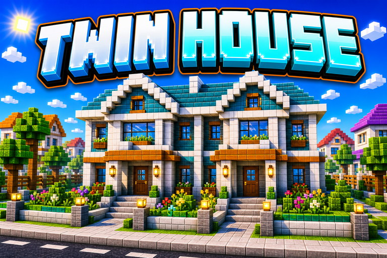 Semi-Detached House preview for Minecraft Bedrock