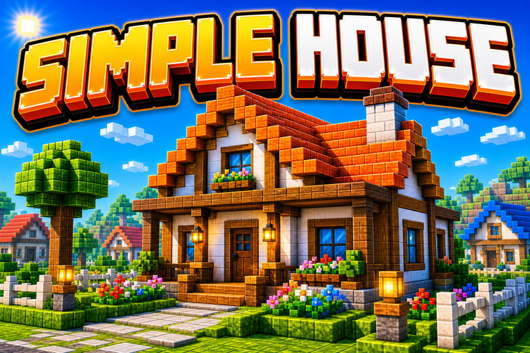 Simple House preview for Minecraft Bedrock