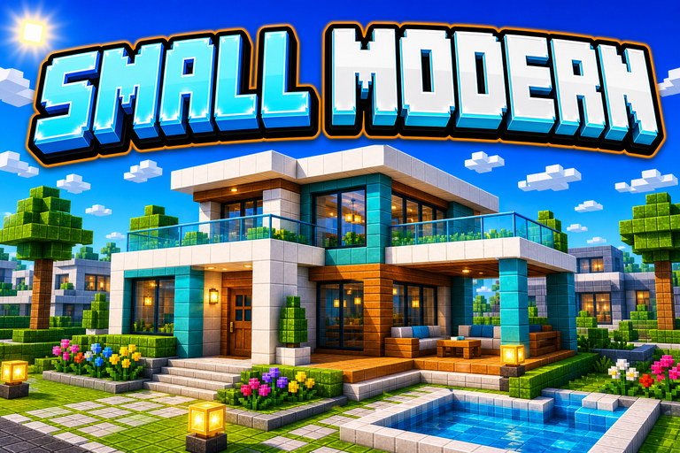 Small Modern House preview for Minecraft Bedrock