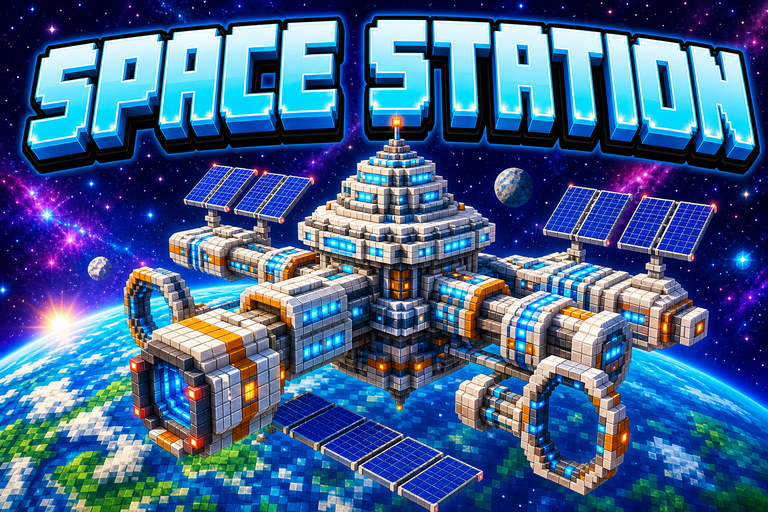 Space station survival preview for Minecraft Bedrock
