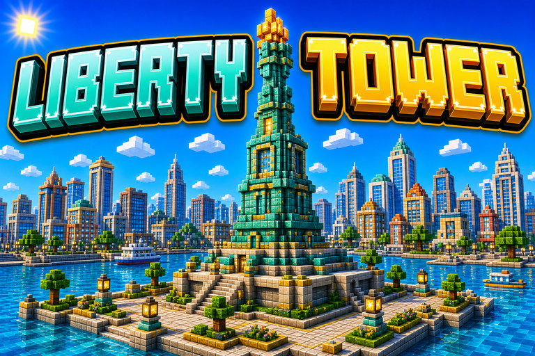 The Statue of Liberty preview for Minecraft Bedrock