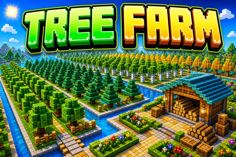Tree Farm preview for Minecraft Bedrock