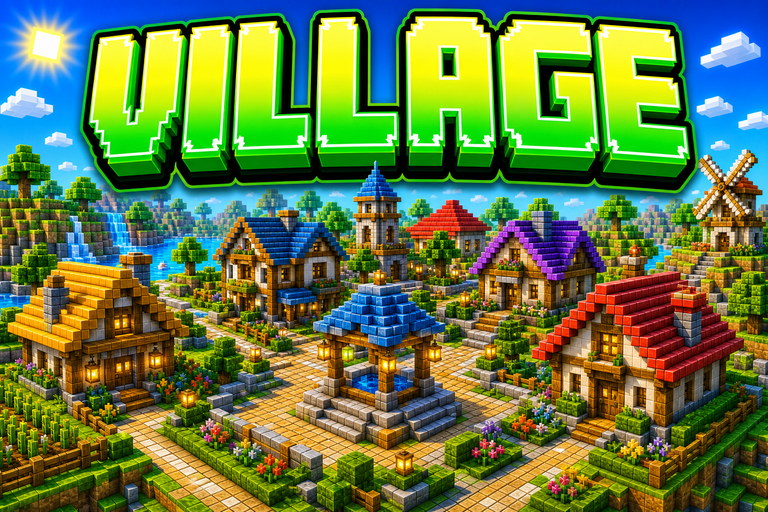 Village preview for Minecraft Bedrock