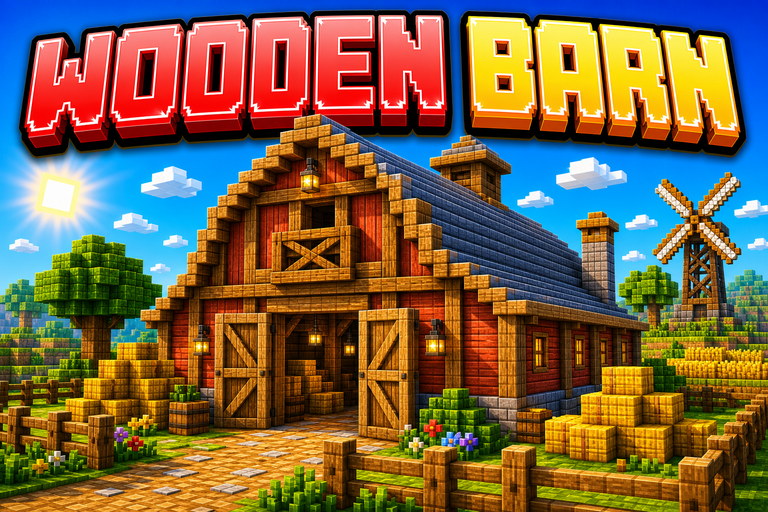 Wooden Barn preview for Minecraft Bedrock