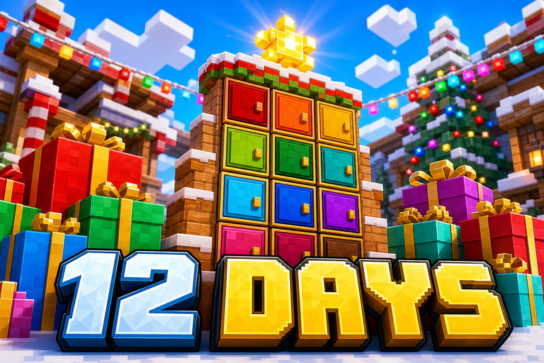 12 Days 2021 Advent Calendar preview for Minecraft Bedrock