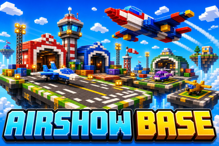 Airshow Bedwars Map preview for Minecraft Bedrock