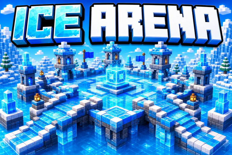 BedWars Map Ice preview for Minecraft Bedrock