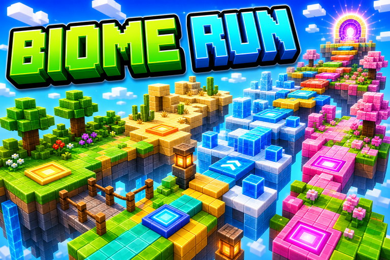 Biomes Parkour preview for Minecraft Bedrock