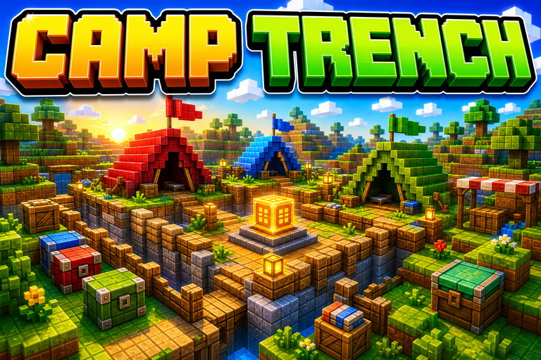 Campsite Trench Map preview for Minecraft Bedrock