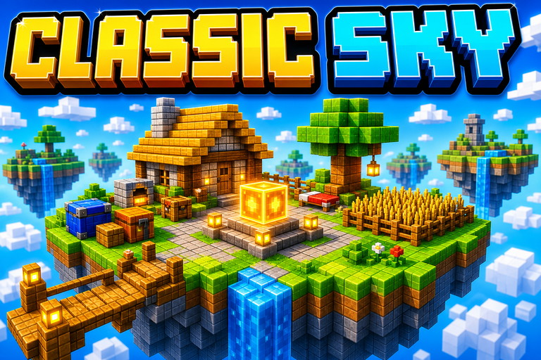 Classic Sky Block preview for Minecraft Bedrock