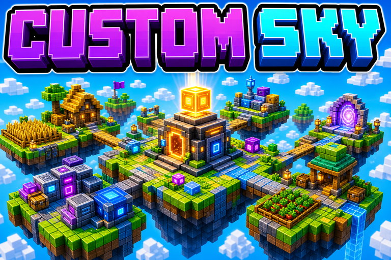 Custom Skyblock preview for Minecraft Bedrock