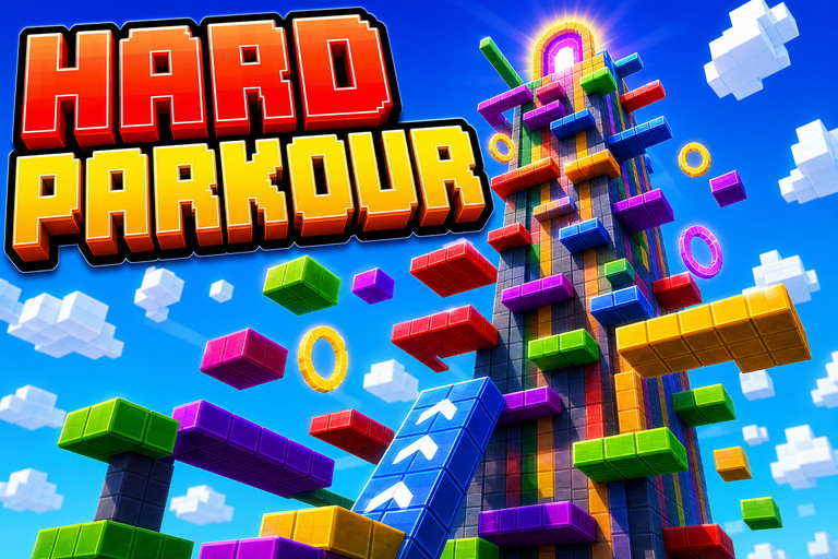 Difficult Parkour Map preview for Minecraft Bedrock