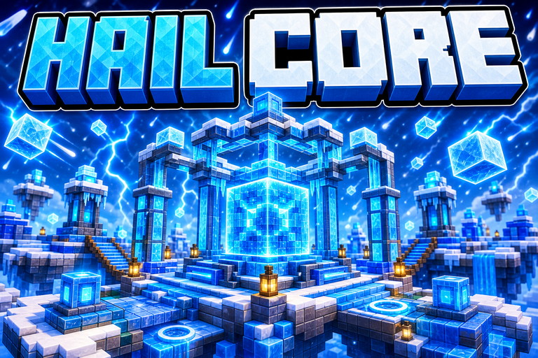 Hailcore v1 Map preview for Minecraft Bedrock
