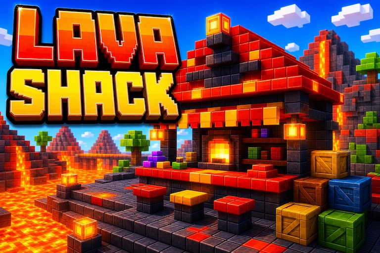 Lava Chicken Shack Map preview for Minecraft Bedrock
