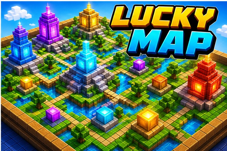 LuckyBlockMap preview for Minecraft Bedrock