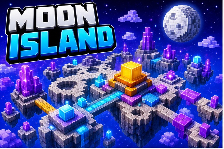Moon island preview for Minecraft Bedrock