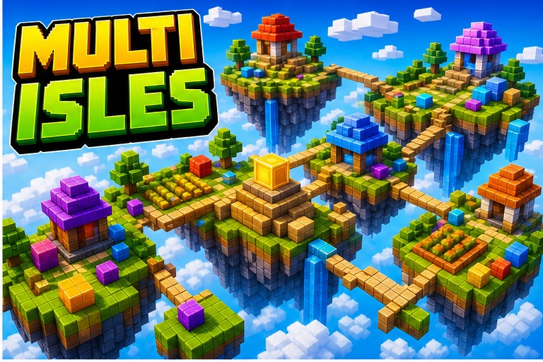 Multi skyblock preview for Minecraft Bedrock