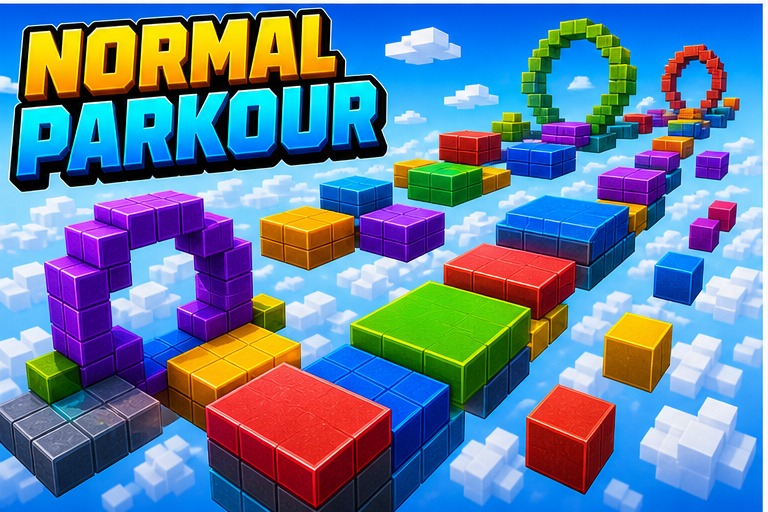 Normal Parkour Map preview for Minecraft Bedrock
