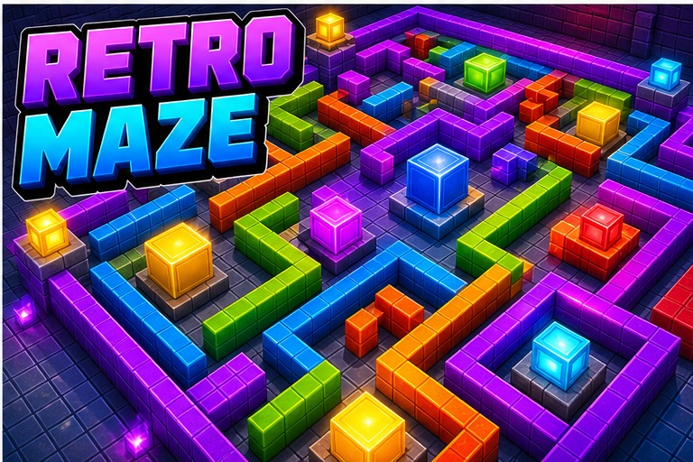 Pac-Man Map preview for Minecraft Bedrock