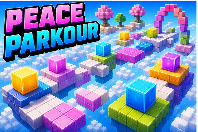 Peacekraft parkour preview for Minecraft Bedrock