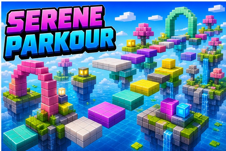 Serenity Parkour Map preview for Minecraft Bedrock