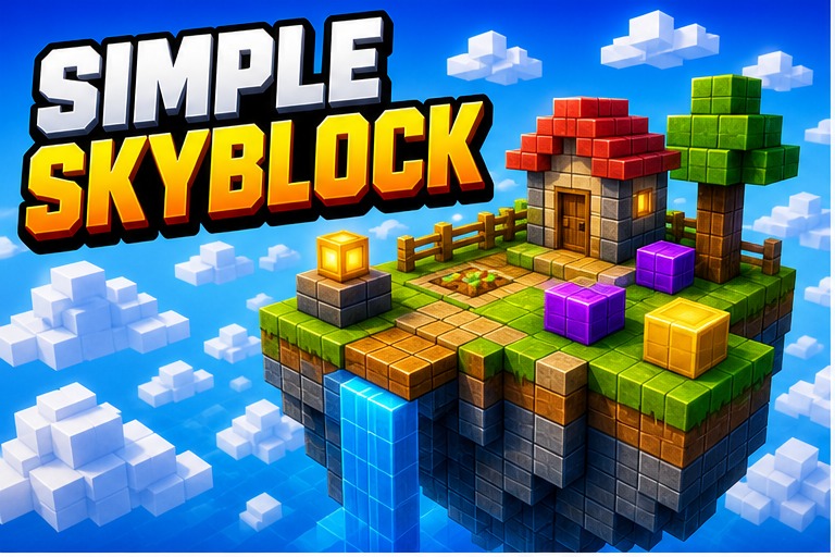Simple Skyblock preview for Minecraft Bedrock