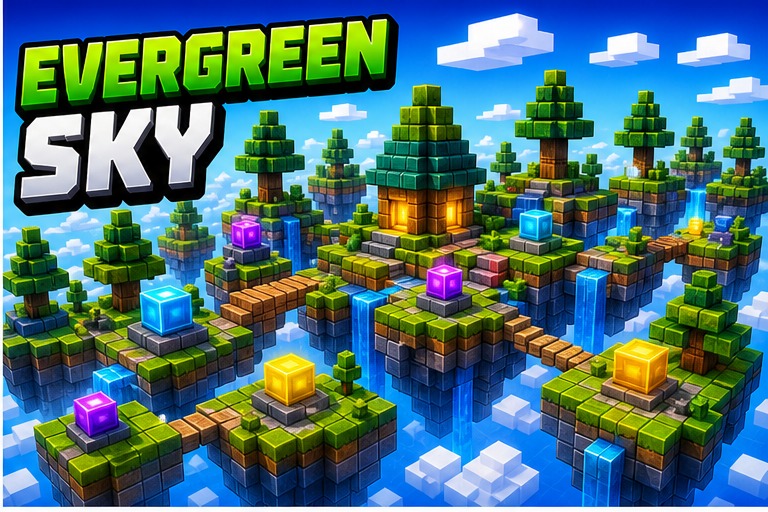 SkyWars Map 1 | Evergreen preview for Minecraft Bedrock