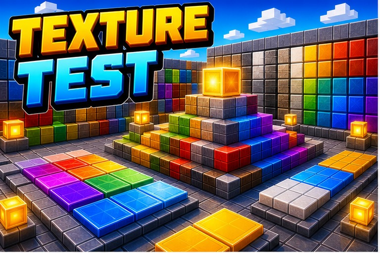 TEXTURE TEST MAP V1.2 preview for Minecraft Bedrock