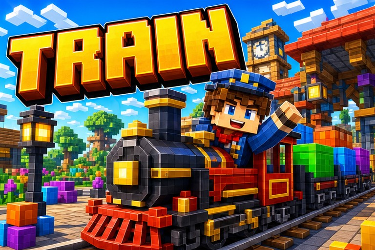 VanillaTrain Build and Walk on Your Own Trains Add-on preview for Minecraft Bedrock