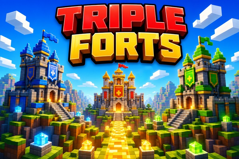 3 Stronghold Structures at Spawn preview for Minecraft Bedrock