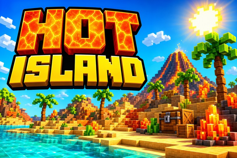 A Hot Deserted Island preview for Minecraft Bedrock