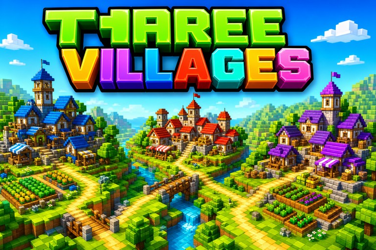A Tale of Three Villages preview for Minecraft Bedrock