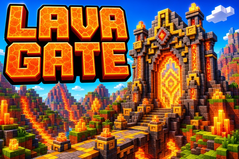 Ancient Lava Portal preview for Minecraft Bedrock